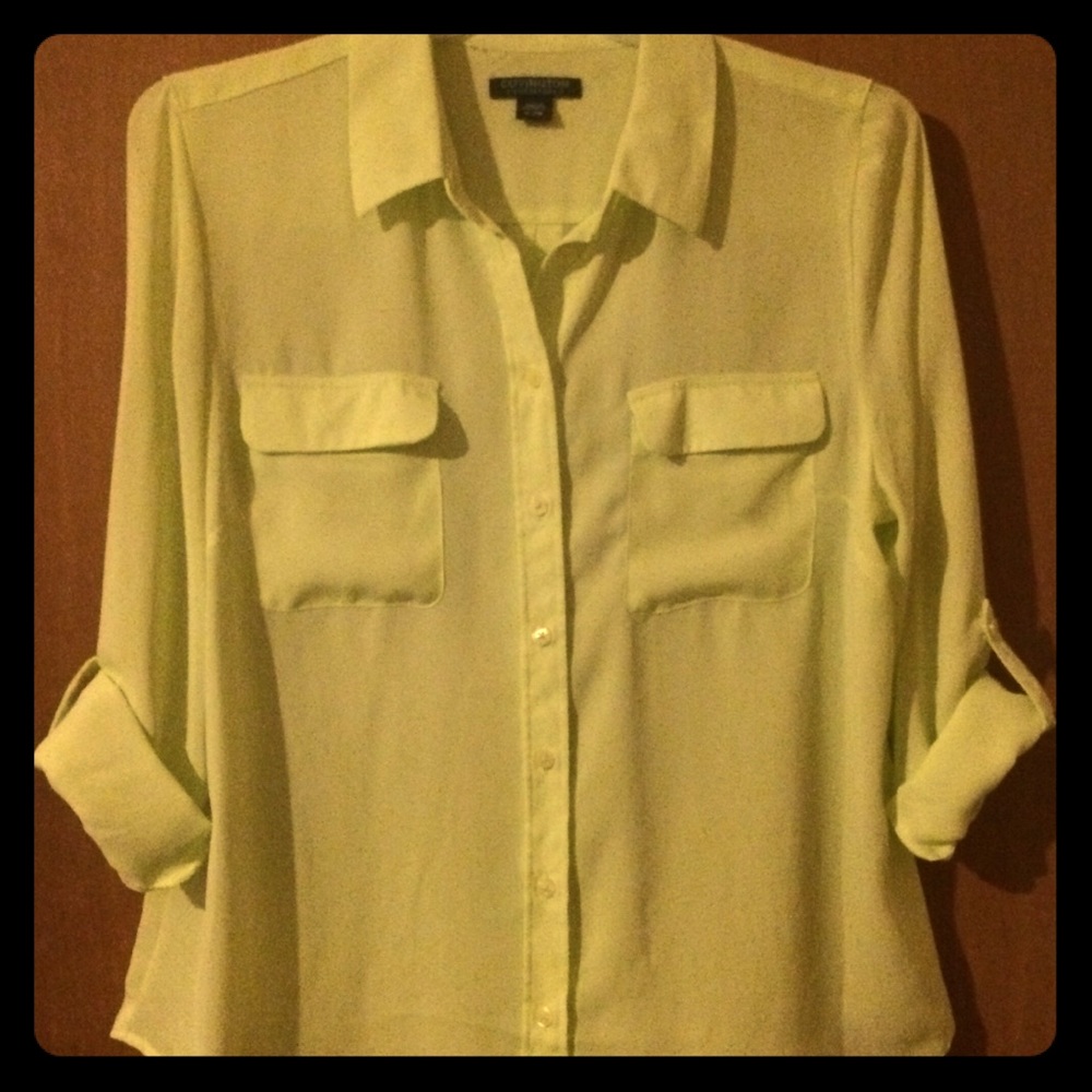 Yellow long sleeve top. Sz XL